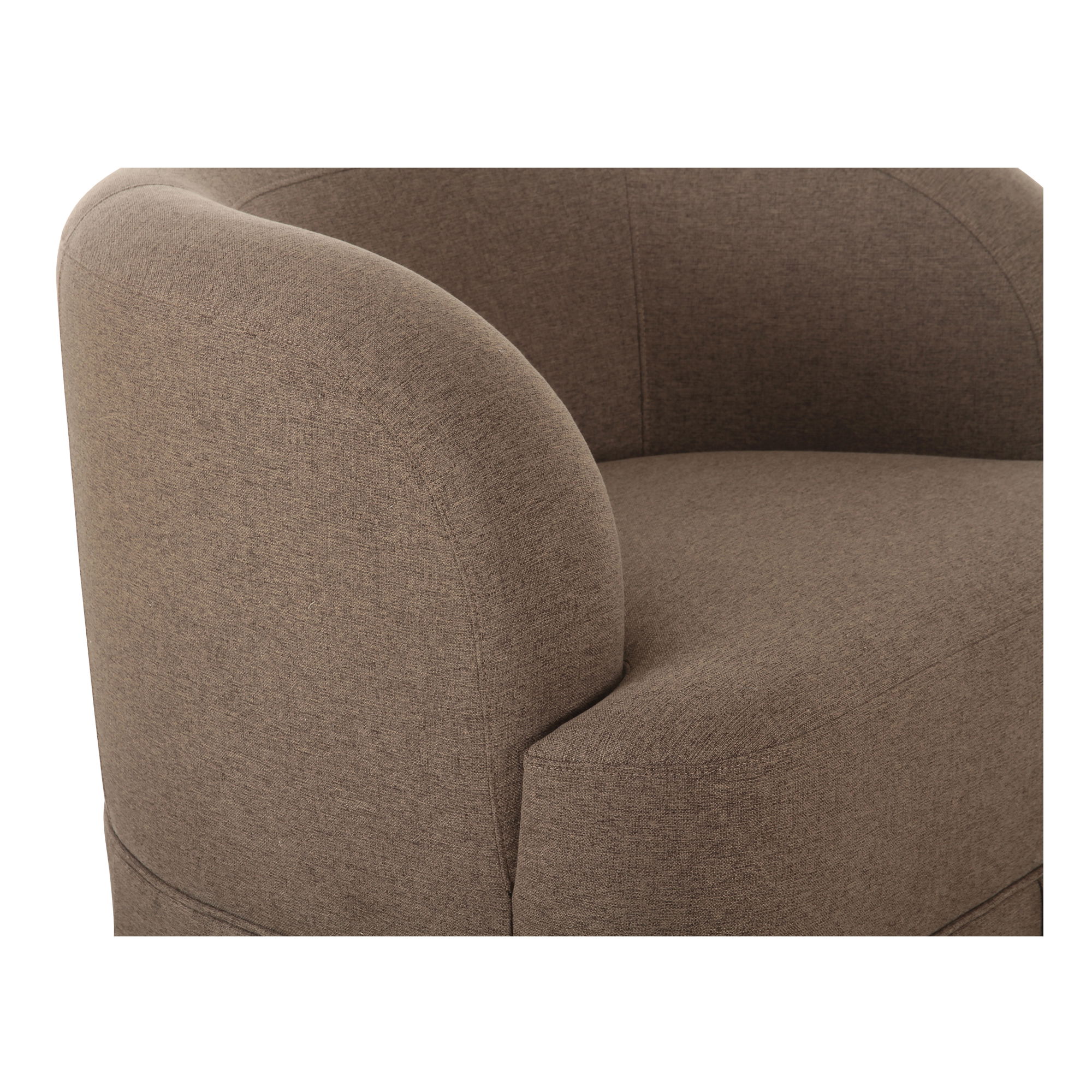 Maren Swivel Chair Brown, Accent Chair by Moe's Home, 32" width x 26.5" height x 30" depth View 6