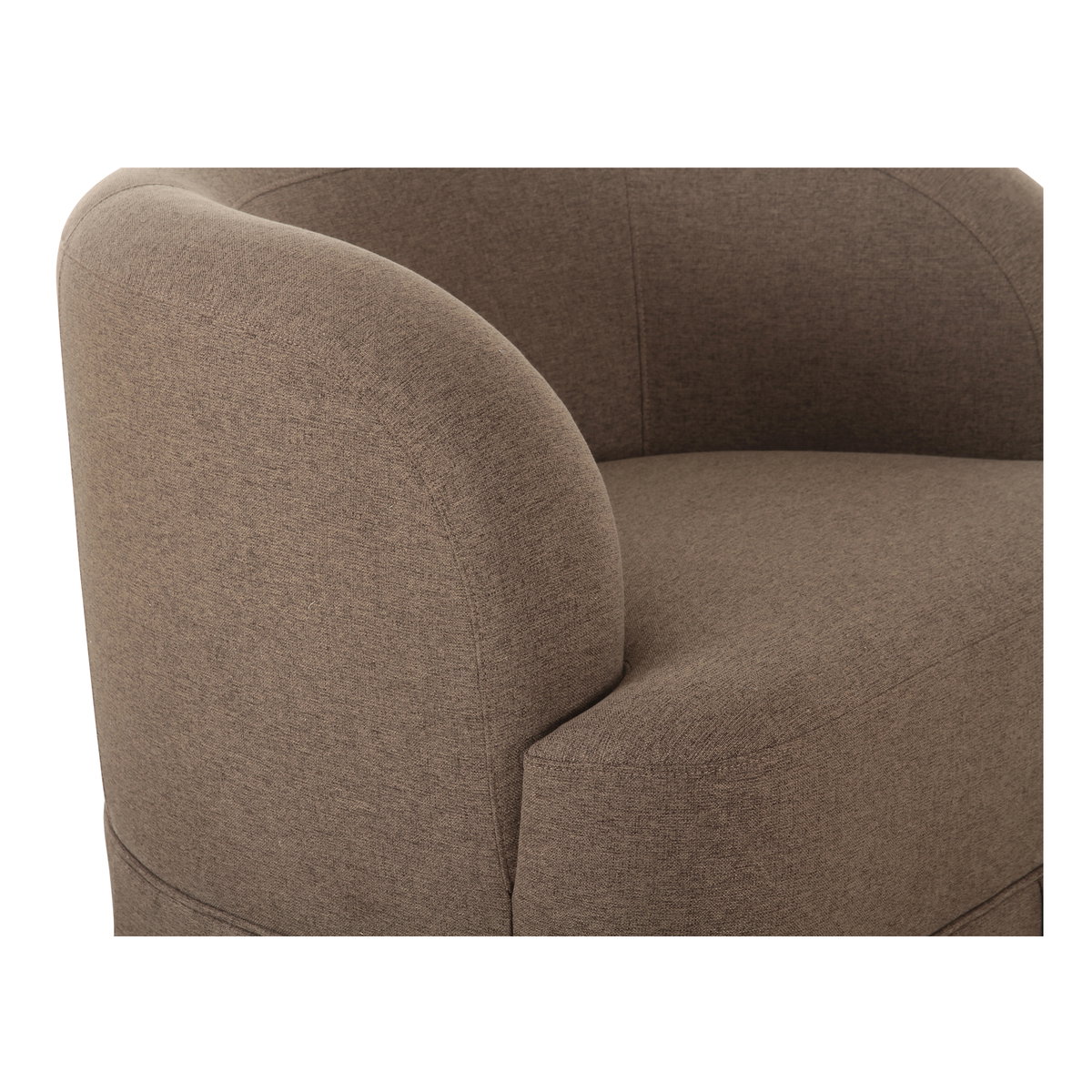 Maren Swivel Chair Brown, Accent Chair by Moe's Home, 32" width x 26.5" height x 30" depth View 6