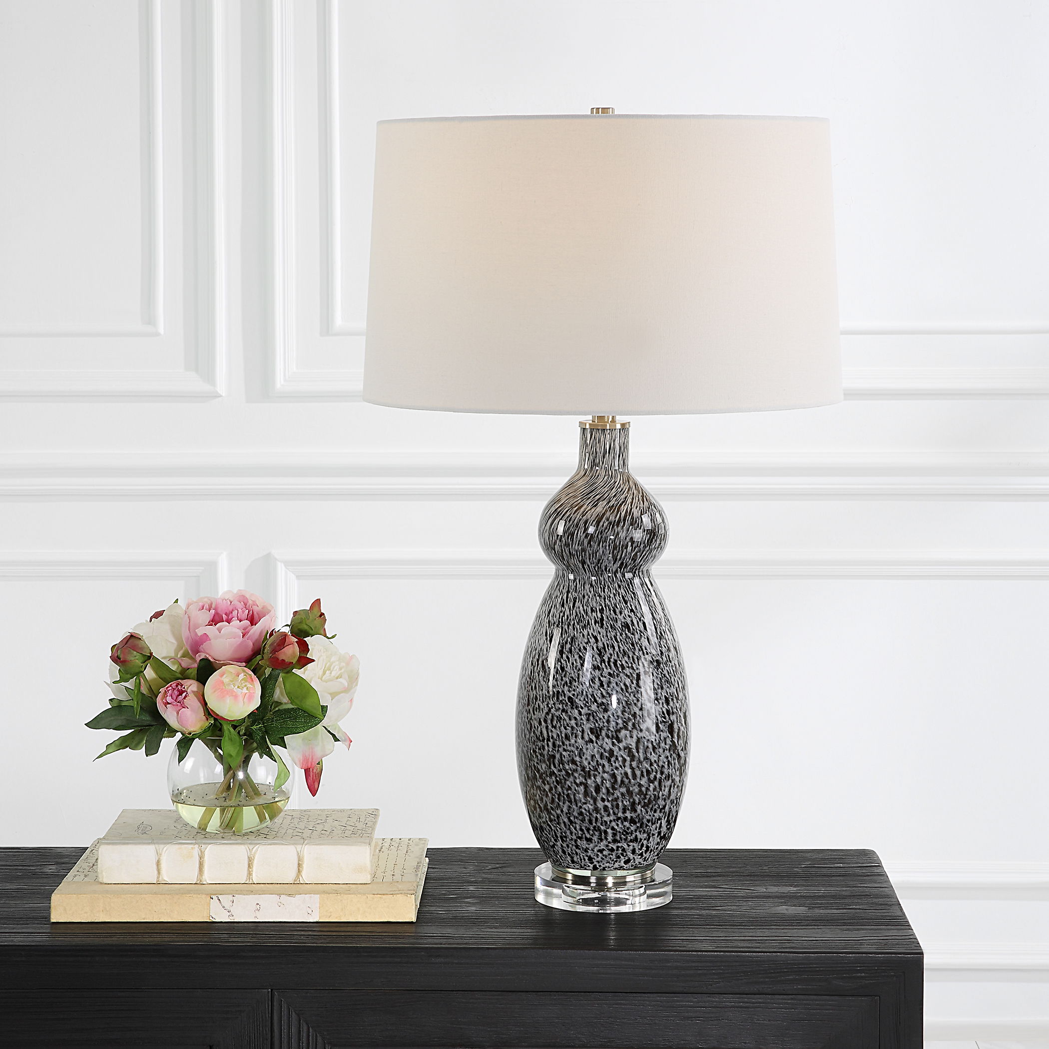 Velino Curvy Glass Table Lamp large image 