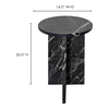 Grace Accent Table Black Marble, Side & End Table by Moe's Home, 14" width x 20" height x 14" depth thumbnail 8