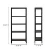 Nolan Bookcase Black, Shelving & Bookcase by Moe's Home, 35" width x 80" height x 17.5" depth thumbnail 6