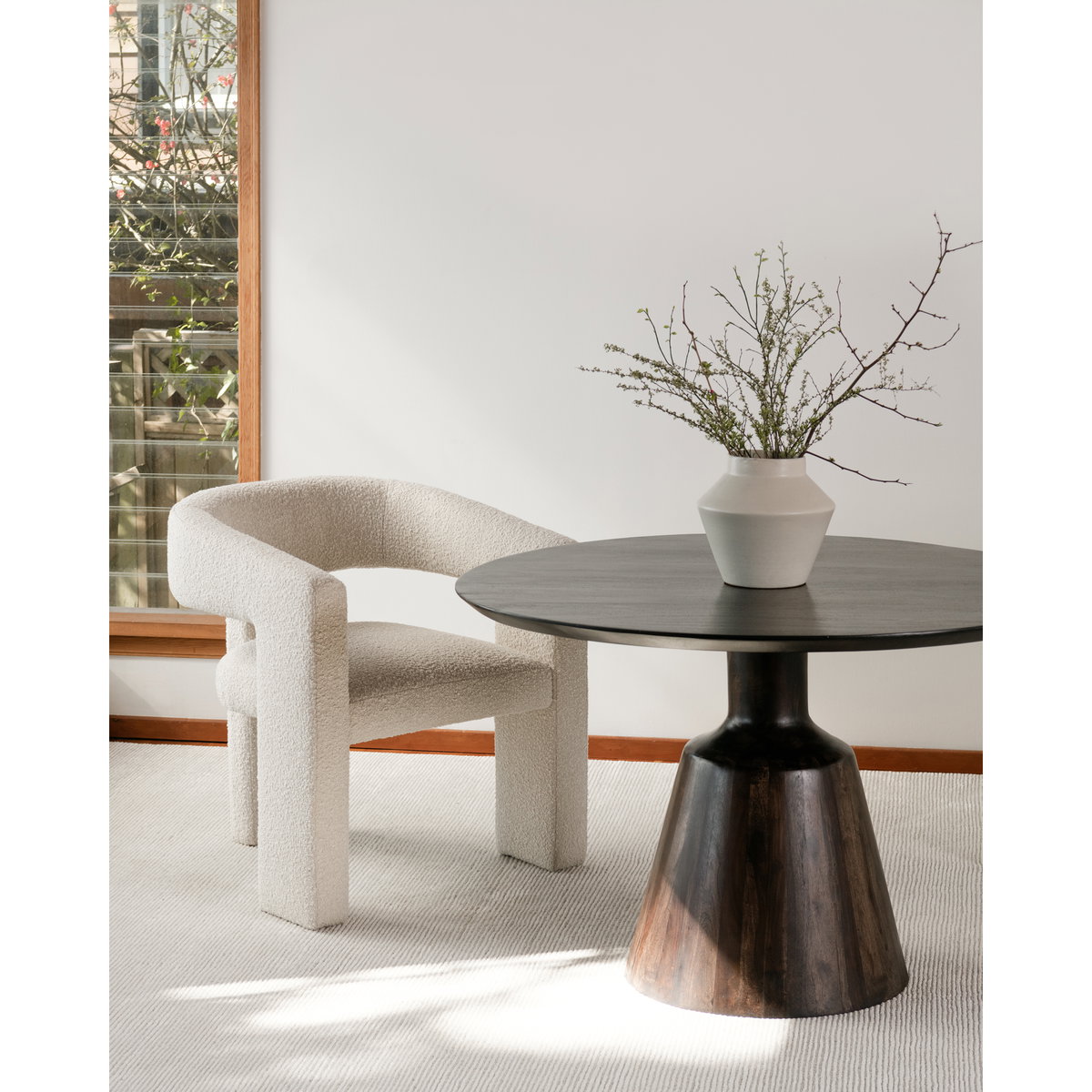 Elo Chair White, Accent Chair by Moe's Home, 29" width x 32" height x 28" depth View 9
