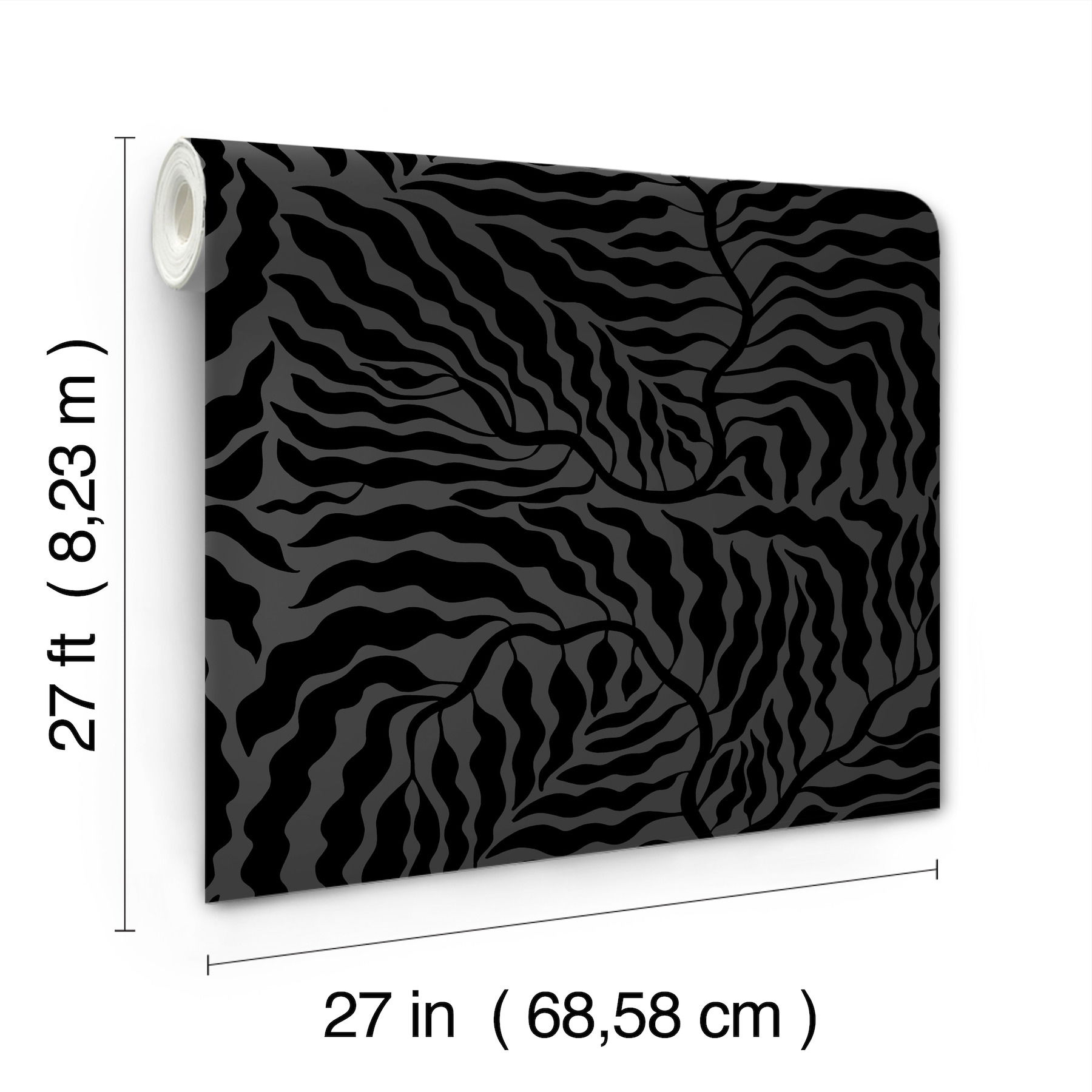 Fern Fronds Black Wallpaper Fern Fronds Black Wallpaper large image