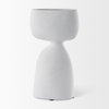 Tatum 11.6H Sculptural White Ceramic Vase, by Mercana, 5.91" length x 2.17" width x 11.61" height thumbnail 6