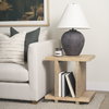 Nohr Light Brown Accent Table, Side & End Table by Mercana, 22" length x 18" width x 22" height thumbnail 2
