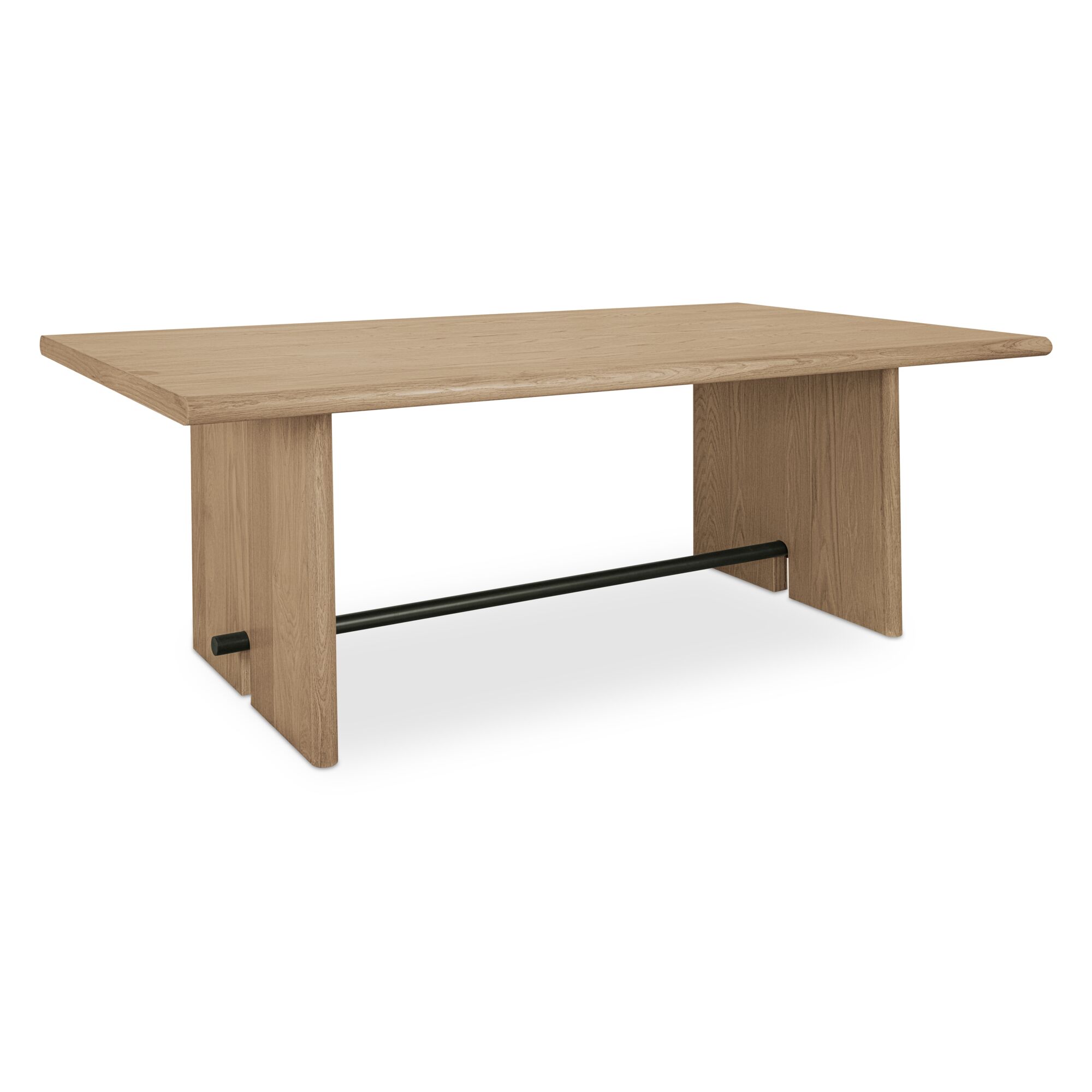 Madison Dining Table Natural, by Moe's Home, 82" width x 30" height x 42" depth View 2