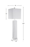 Bennett White Buffet Lamp, Table Lamp by Uttermost, 10" width x 32.5" height x 10" depth thumbnail 3