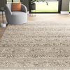 Lagom Handmade Solid Ivory/ Light Gray Area Rug (8'X10') thumbnail 3