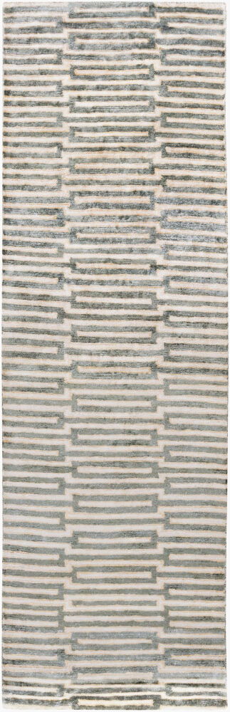 Platinum Handmade Rug, by Surya, 8' length x 2'6" width