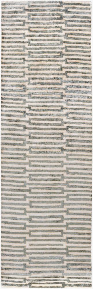 Platinum Handmade Rug, by Surya, 8' length x 2'6" width