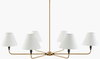 Lunel Chandelier, by Surya, 30" length x 49" width x 11" height thumbnail