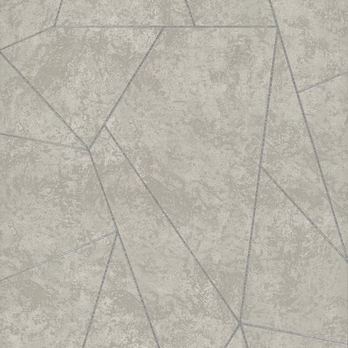 Nazca Light Grey & Silver Wallpaper