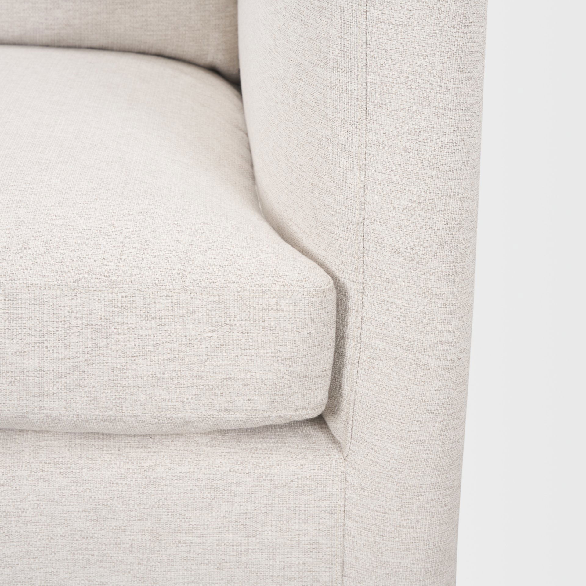 Halston Right Arm Sectional Piece Oatmeal Performance Fabric, Sectional Sofa by Mercana, 38.5" length x 38.5" width x 30.5" height View 11