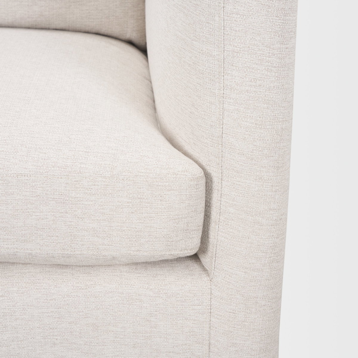 Halston Right Arm Sectional Piece Oatmeal Performance Fabric, Sectional Sofa by Mercana, 38.5" length x 38.5" width x 30.5" height View 11