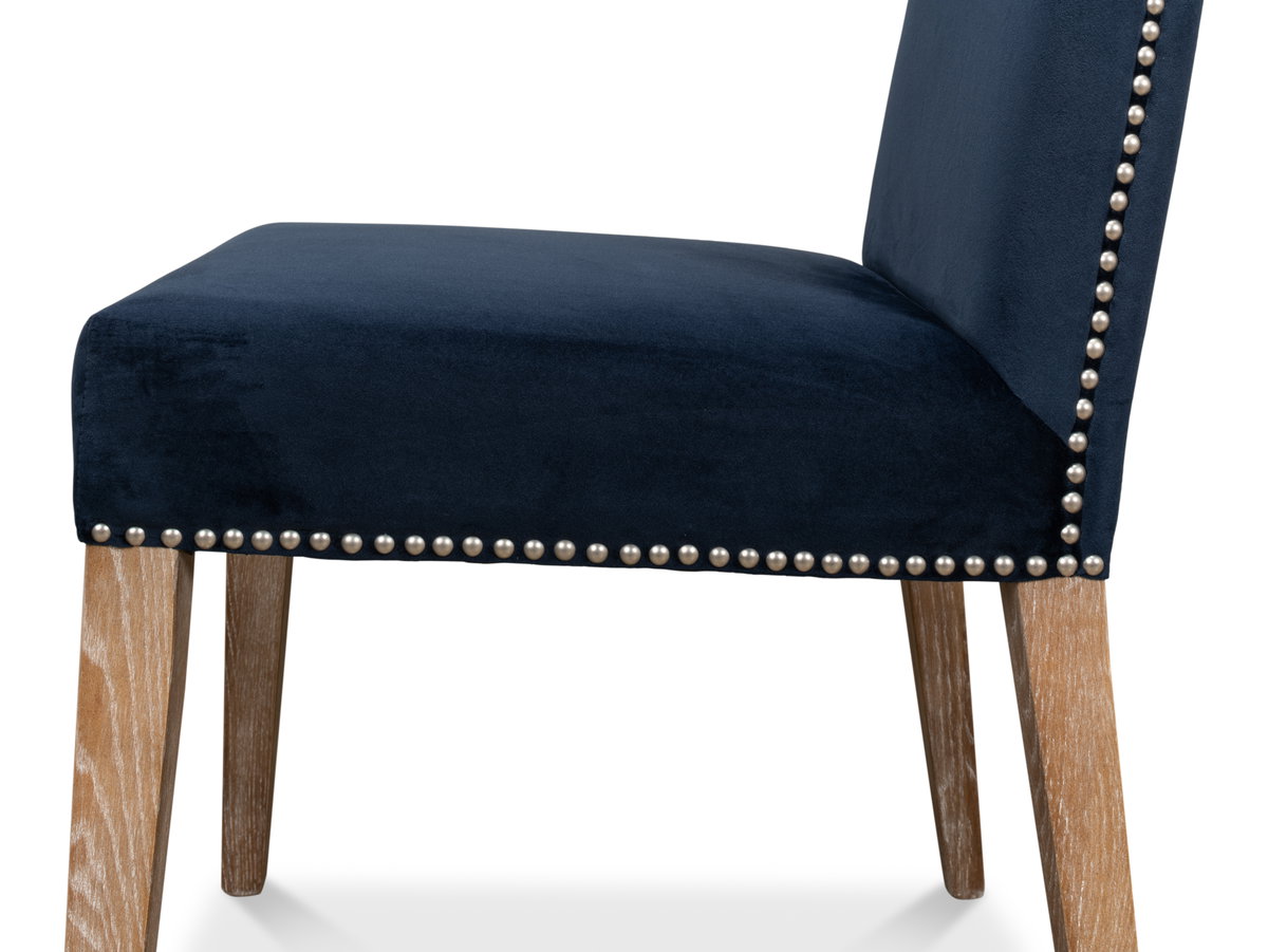 Hugo Oval Side Chair  Old World Walnut, by Sarreid, 1'11" length x 1" width x 3'2" height View 5