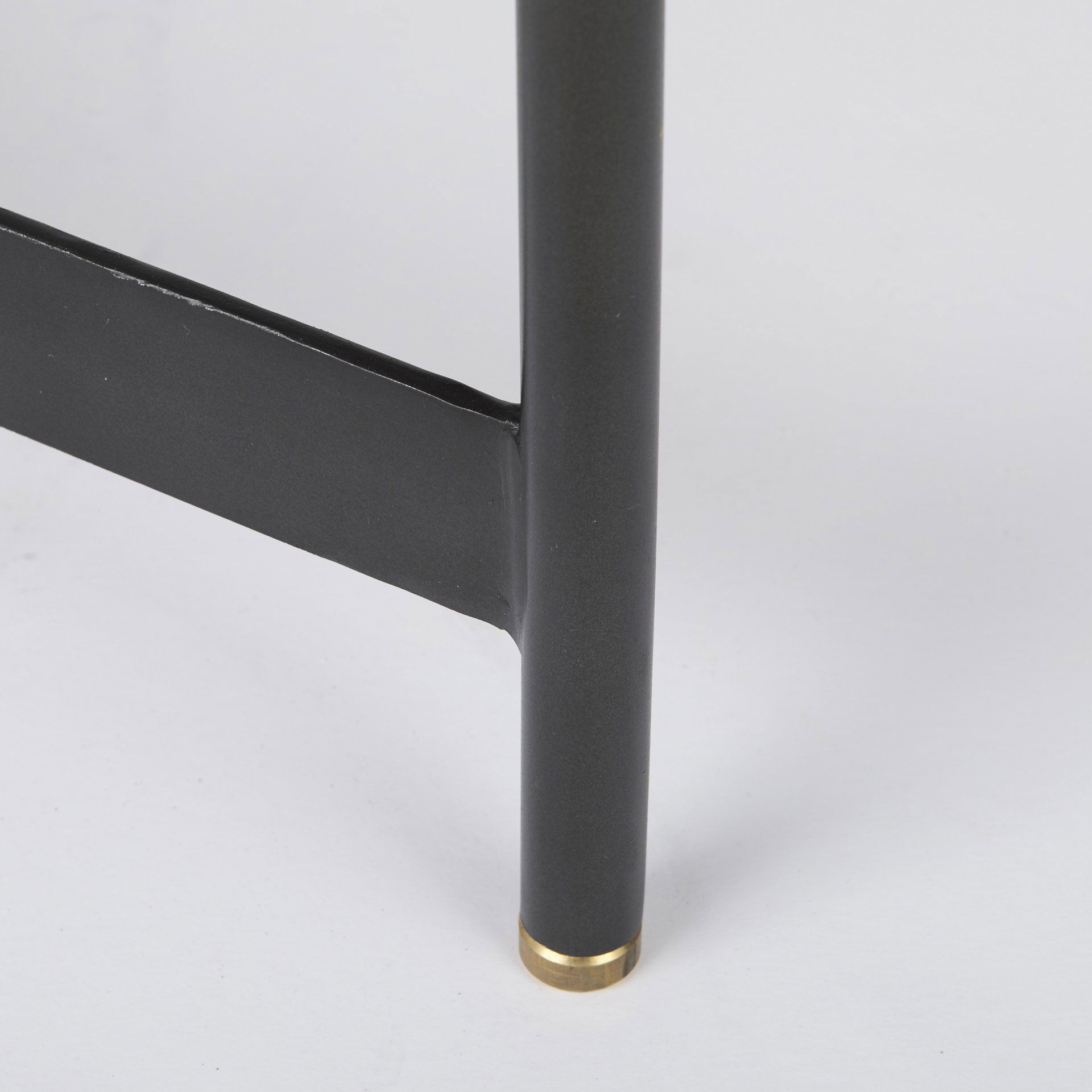 Marquisa (Set of 2)  Light Brown Wood with Black Metal Base Nesting Side Tables large image 