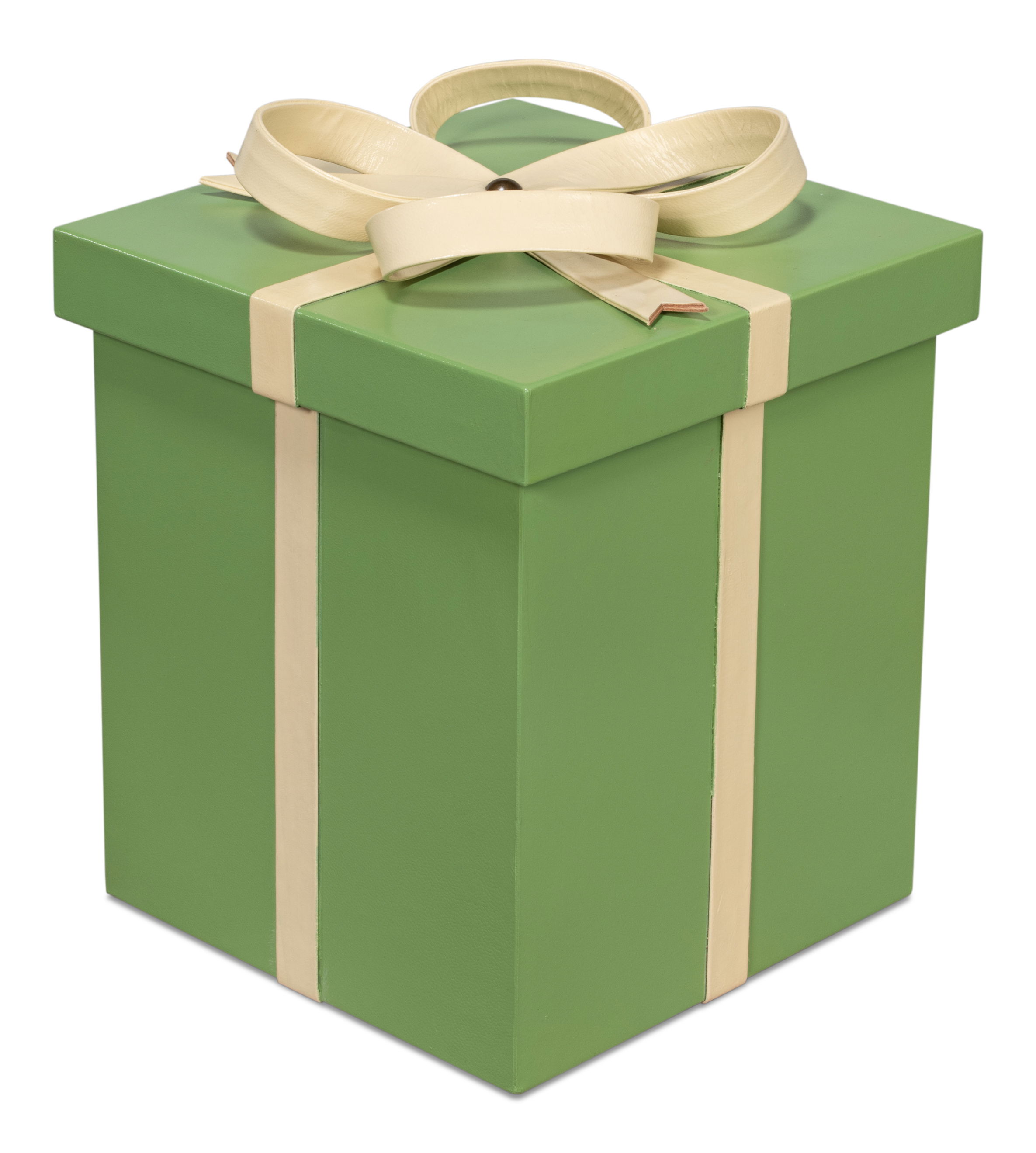 Ferrell Leather Holiday Boxes,S/3,Green, Decor by Sarreid, 8" length x 8" width x 9" height View 7