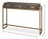 Shagreen Gold & Gray Console, Console Table by Sarreid, 49" length x 12" width x 34" height thumbnail 13