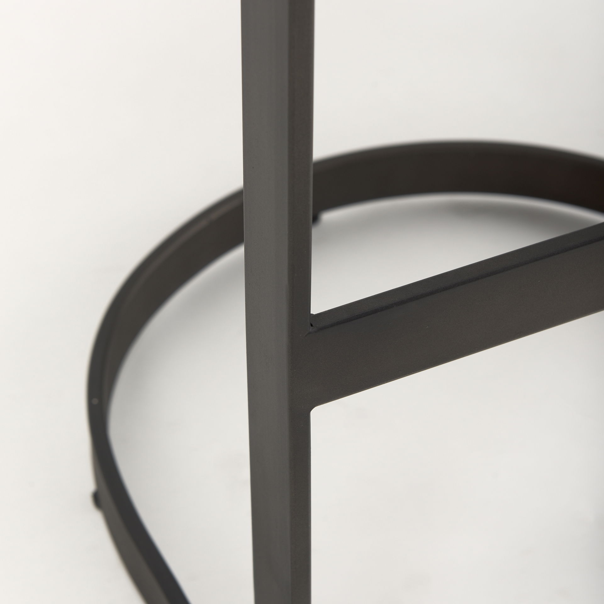 Tyson 17L x 18W x 31H Brown/Gray Suede with Metal Frame Bar Stool, Counter & Bar Stool by Mercana, 17.25" length x 17.5" width x 31" height View 9