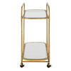 Swain Brass Serving Cart, Bar Carts & Cabinet by Uttermost, 35.75" width x 35.75" height x 16.5" depth thumbnail 6