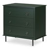 Reagan 3 Drawer Nightstand Deep Green thumbnail 1