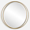 Rhodes Gold Round Mirror, by Uttermost, 36" width x 36" height x 1.25" depth thumbnail 1