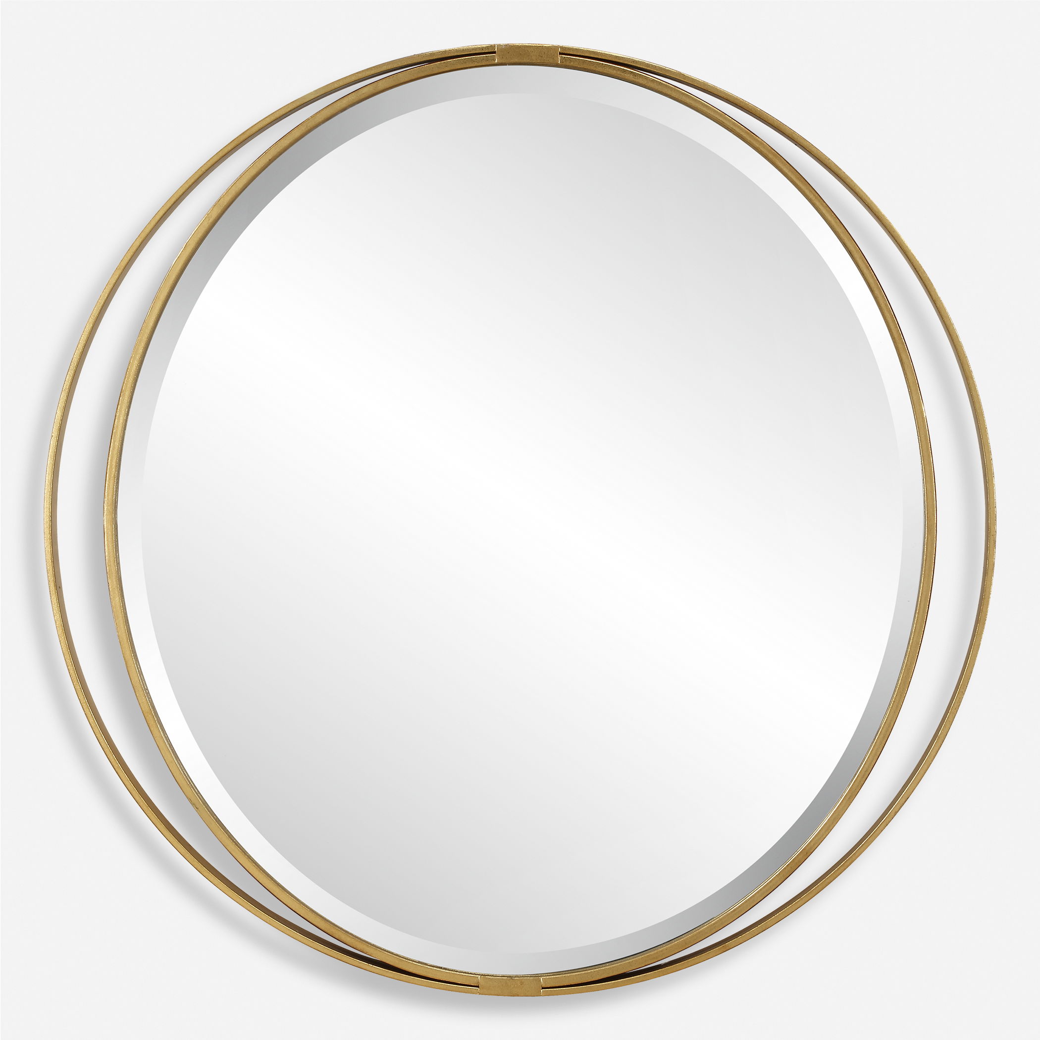 Rhodes Gold Round Mirror large image 