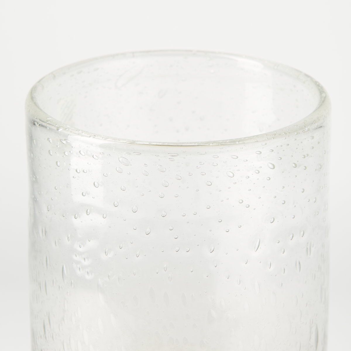 Adriatic I Small Brushed Gold Metal Glass Vase, by Mercana, 4.72" length x 4.72" width x 11.02" height View 6