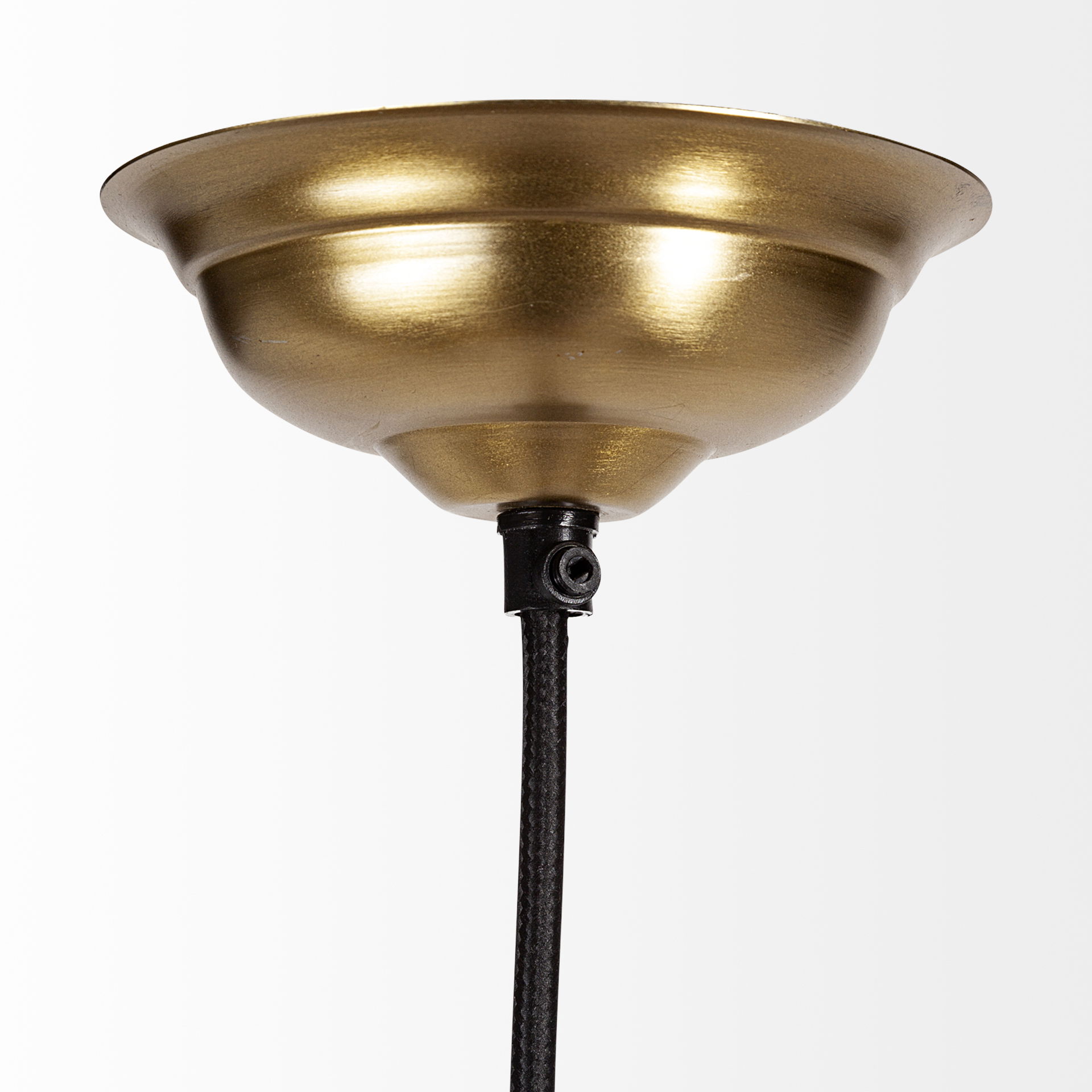 Prima 9.5x12.5 Gold Metal and Glass Pyramid Pendant Light, by Mercana, 9.5" length x 9.5" width x 12.5" height View 4