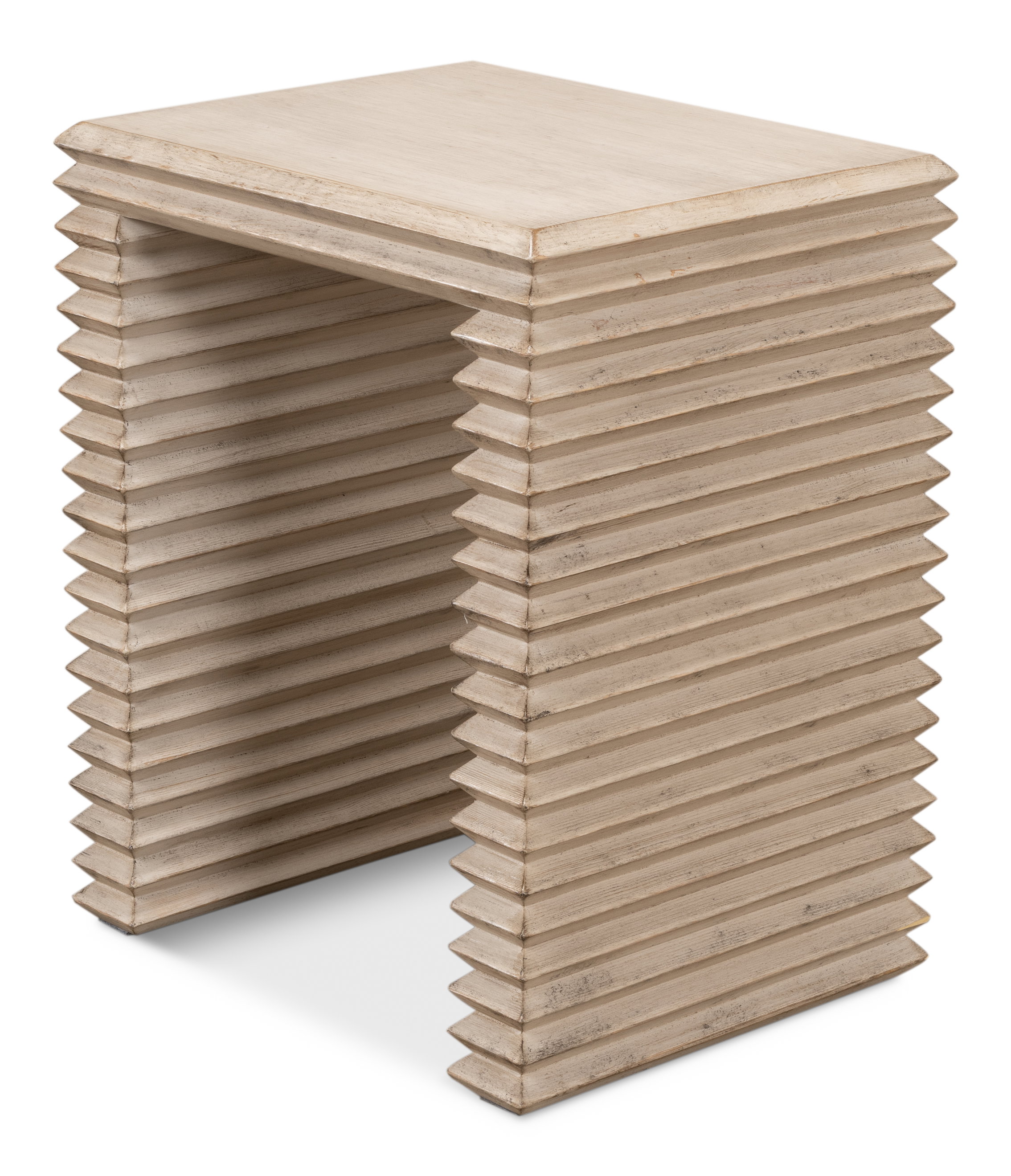*Stacked Side Table, Stone Grey, Side & End Table by Sarreid, 20" length x 16" width x 24" height View 24