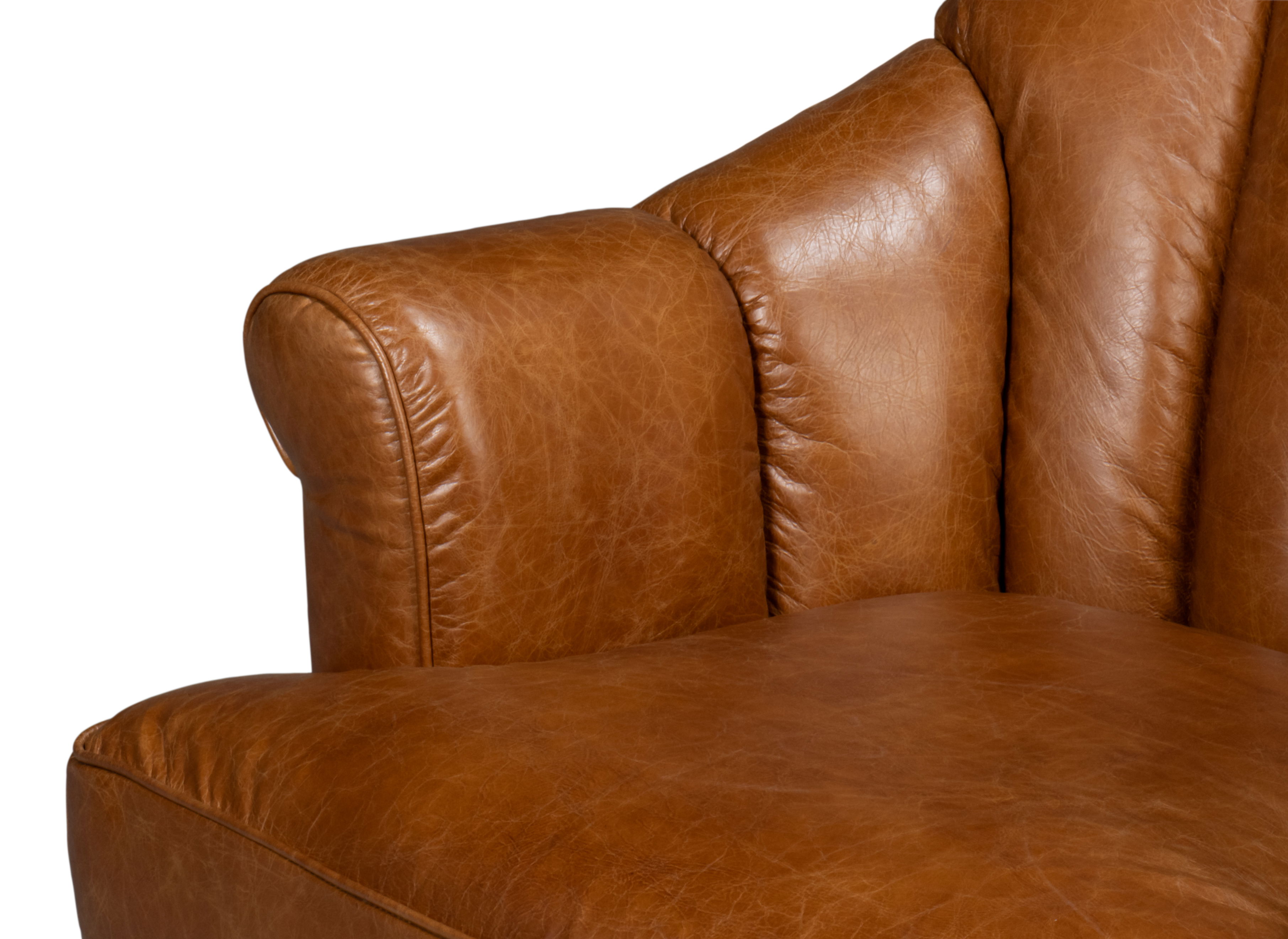 Scoth Swivel Chair In Distilled Lthr,Brn large image 