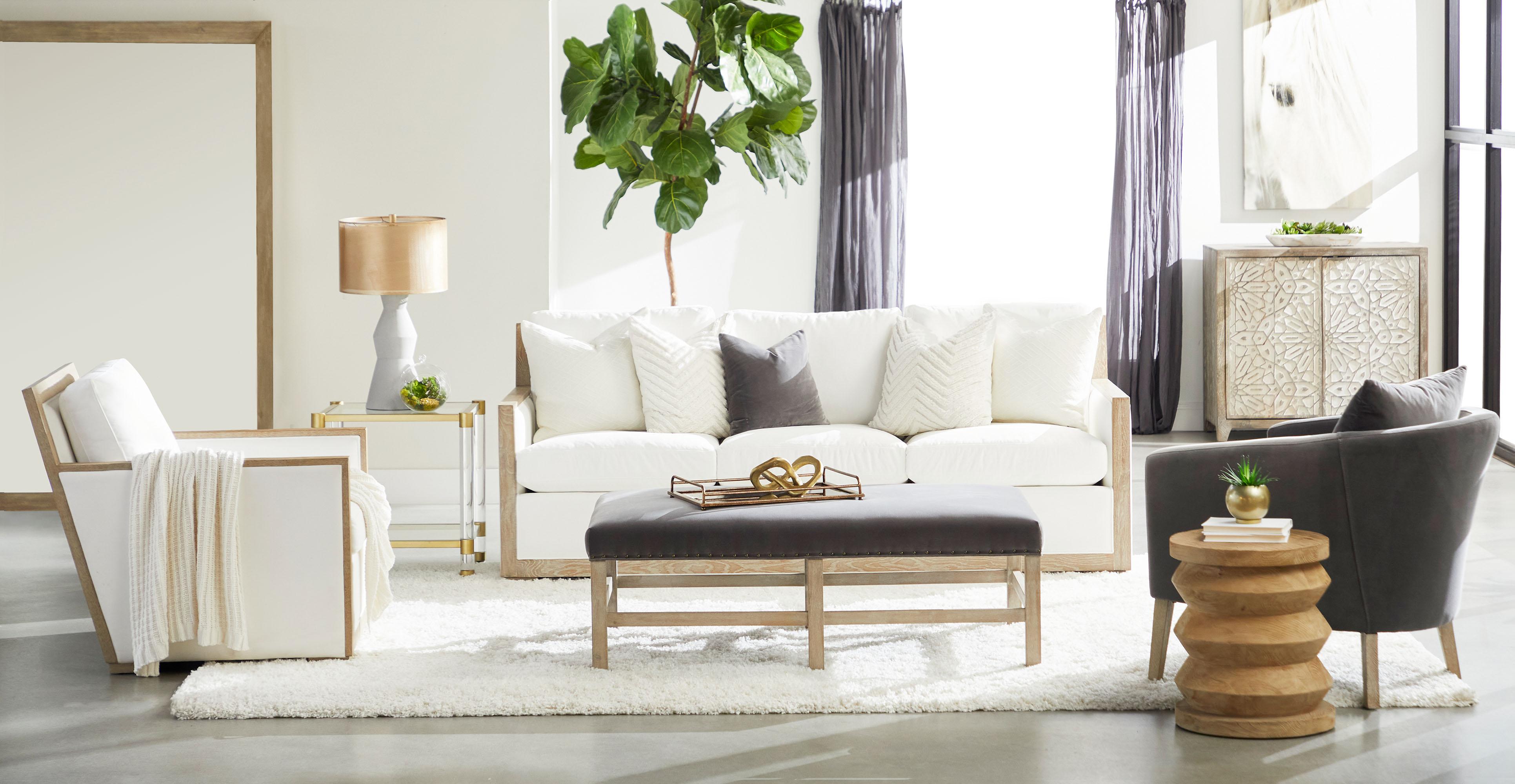Manhattan 85' Wood Trim Sofa Manhattan 85' Wood Trim Sofa large image