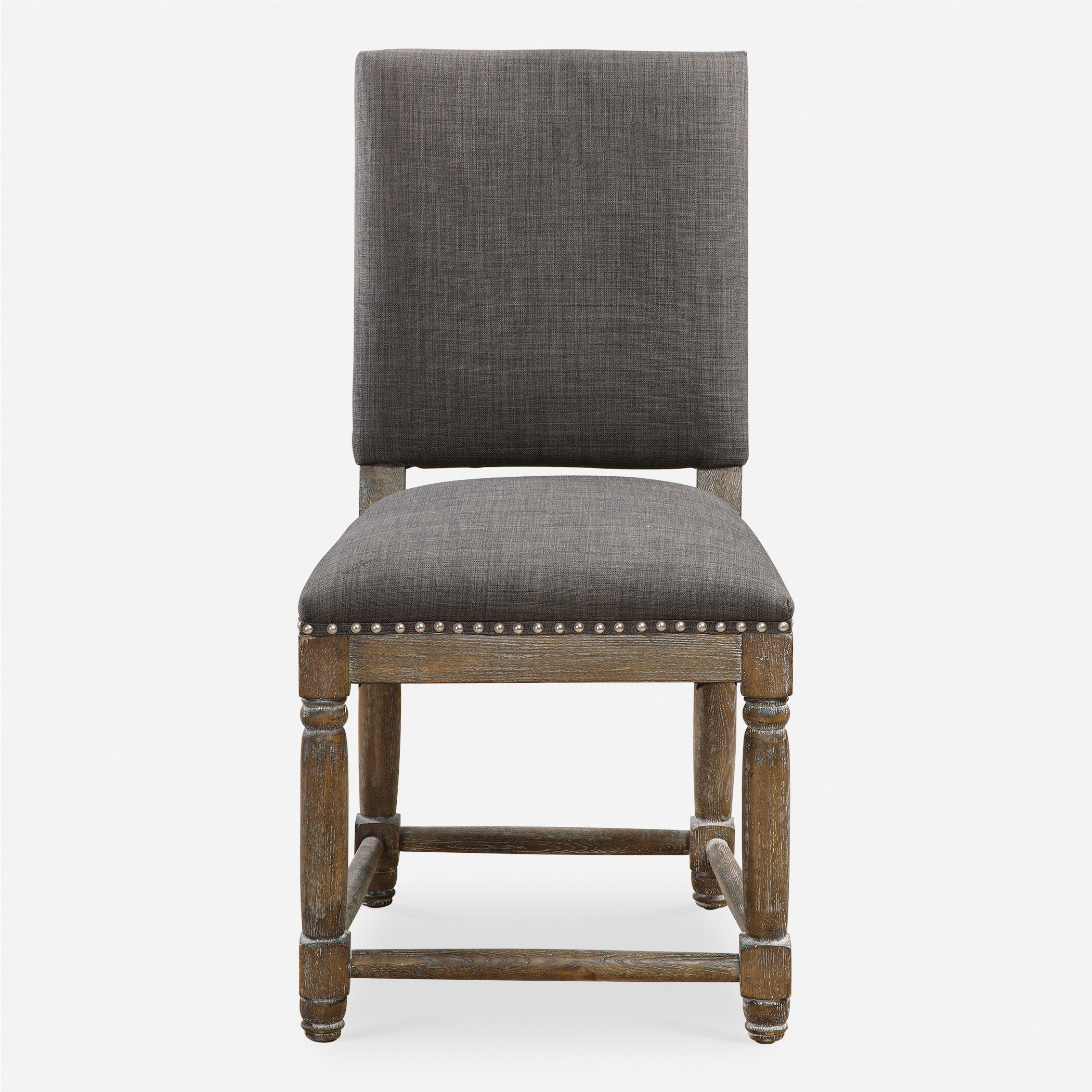 Laurens Gray Accent Chair, Furniture by Uttermost, 19" width x 38" height x 23.5" depth View 1