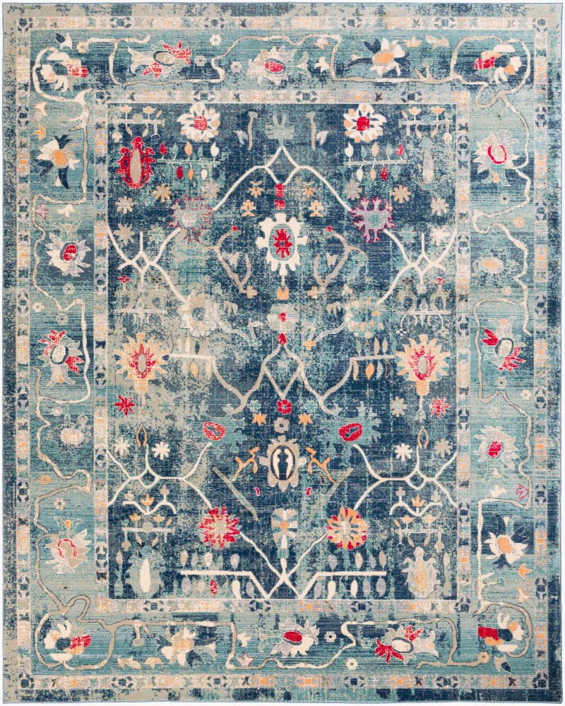 Bohemian Machine Woven Rug, by Surya, 2'10.65" length x 1'11.62" width