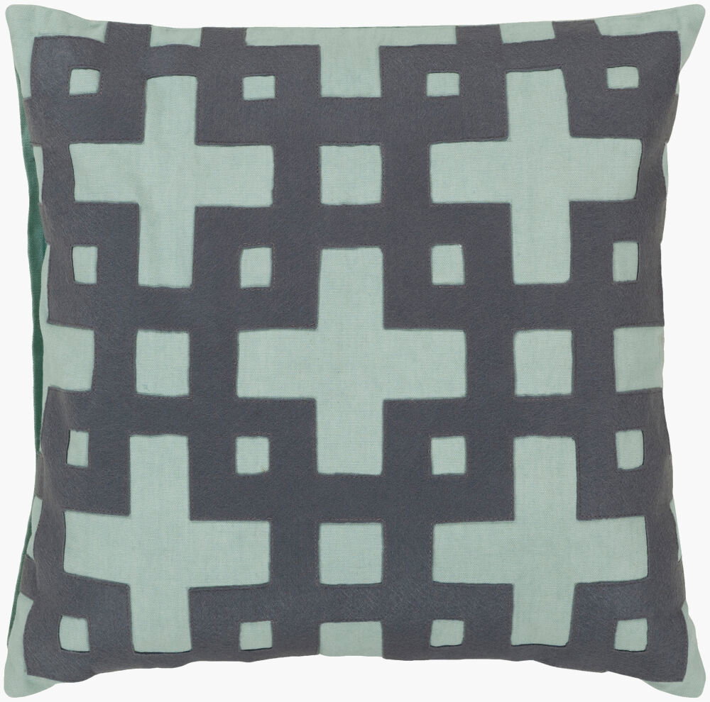 Layered Blocks Accent Pillow Poly, Decorative Pillow by Surya, 20" length x 20" width
