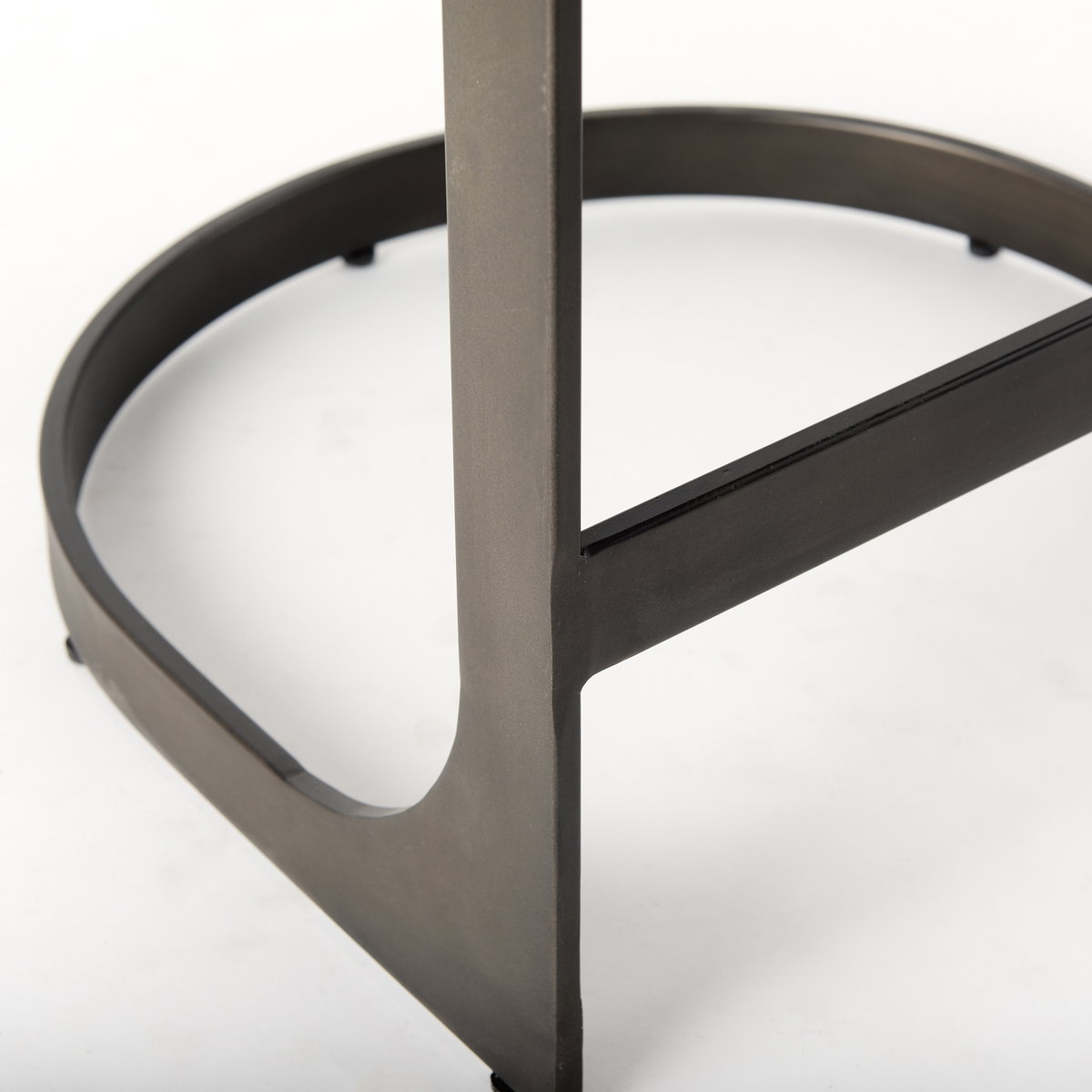 Tyson Backless 28in Seat Bar Stool | Black Leather with Black Metal, Counter & Bar Stool by Mercana, 17.25" length x 17.5" width x 28" height View 10