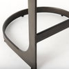Tyson Backless 28in Seat Bar Stool | Black Leather with Black Metal, Counter & Bar Stool by Mercana, 17.25" length x 17.5" width x 28" height thumbnail 10