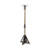 Lamda 22 x 75 Black Metal and Light Brown Wood Coat Rack, Stands, Racks & Hook by Mercana, 22" length x 22" width x 74.5" height thumbnail 1