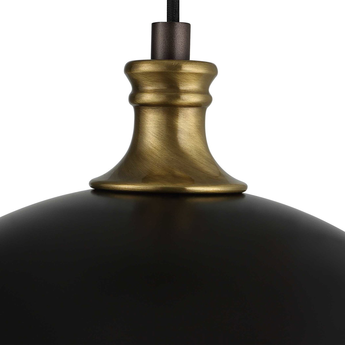 Placuna 1 Light Bronze Pendant, by Uttermost, 10.5" height x 1'3" diameter View 7