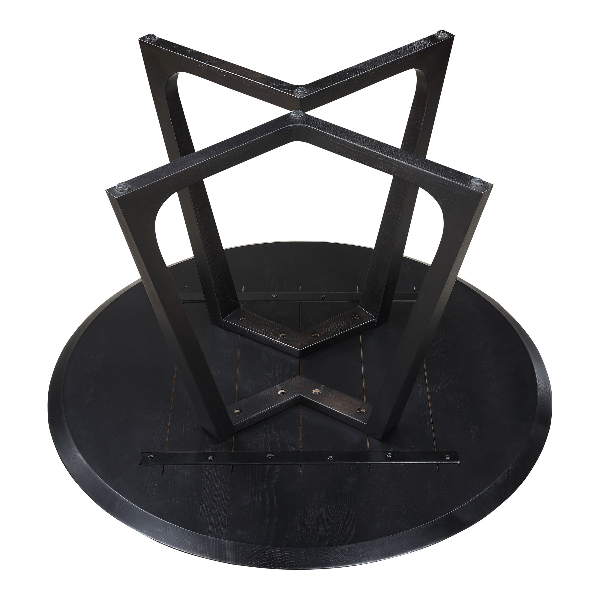 Godenza Round Dining Table Black, by Moe's Home, 47.5" width x 29.5" height x 47.5" depth View 4