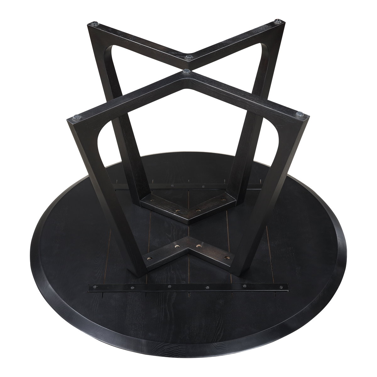 Godenza Round Dining Table Black, by Moe's Home, 47.5" width x 29.5" height x 47.5" depth View 4