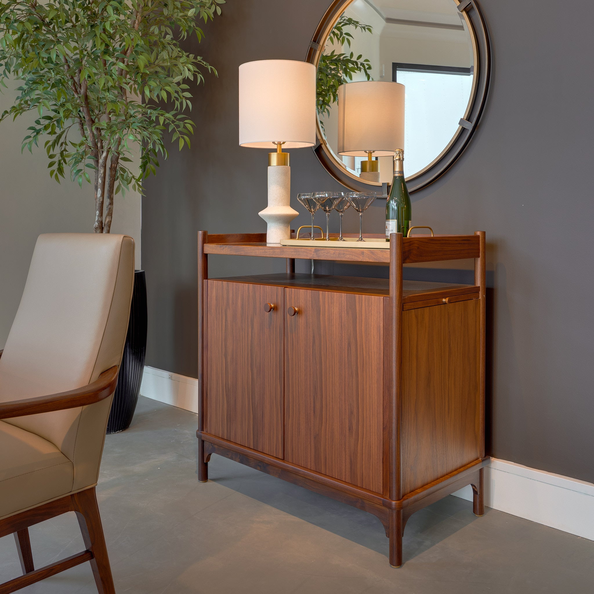 Walnut Grove Small Server, Sideboards & Buffet by Stickley, 39" width x 38" height x 22" depth View 3