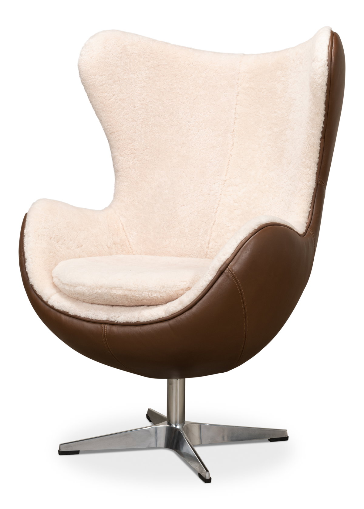 Jacobean Mid 20th Century Egg Chair, by Sarreid, 2'6" length x 2'10" width x 3'9" height View 1