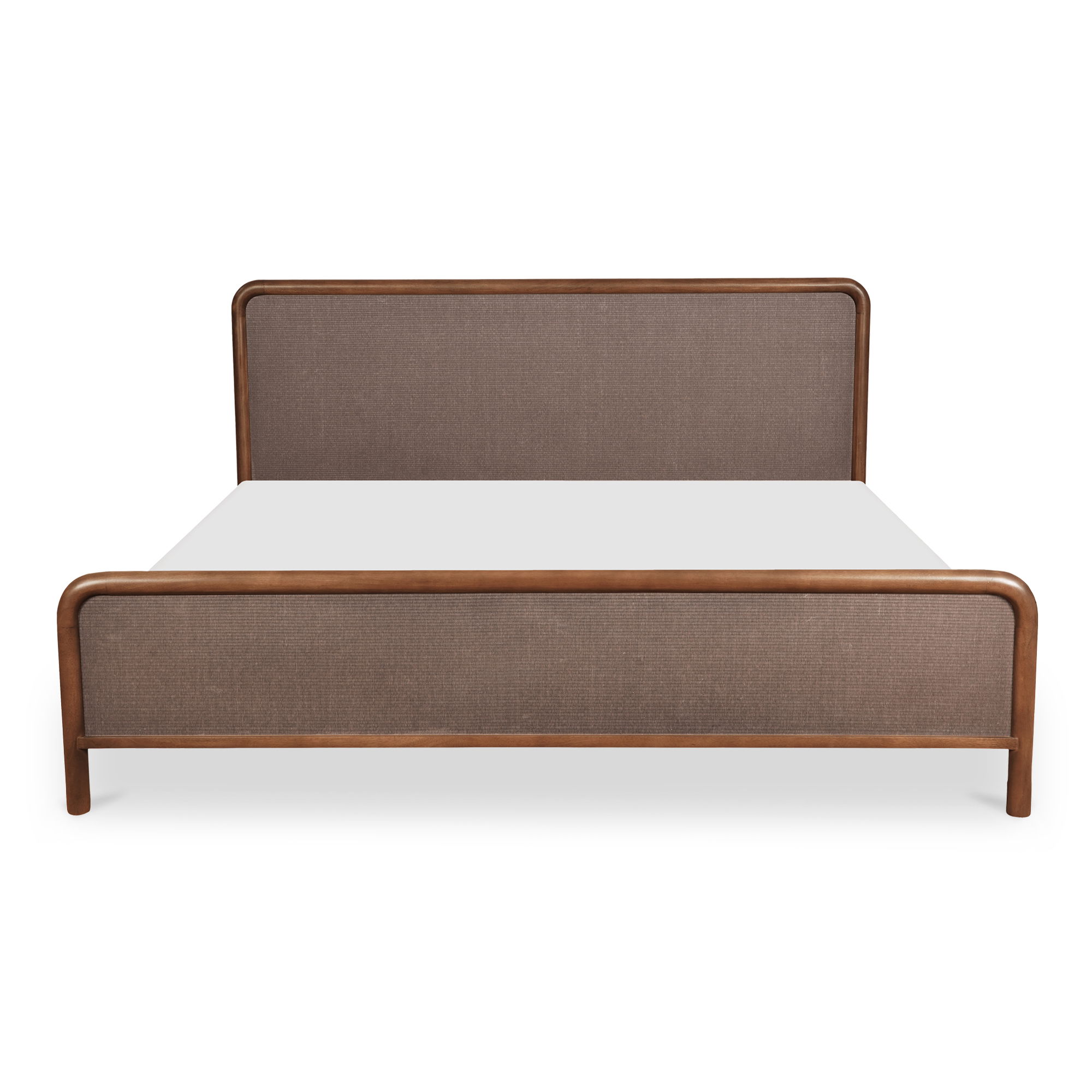 Rye King Bed Warm Brown, by Moe's Home, 82" width x 41" height x 84" depth View 1