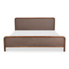 Rye King Bed Warm Brown, by Moe's Home, 82" width x 41" height x 84" depth thumbnail 1