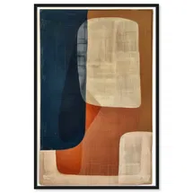 Online Designer Hallway/Entry Blue And Cream II Canvas Midcentury Abstract Wall Art by Art Remedy