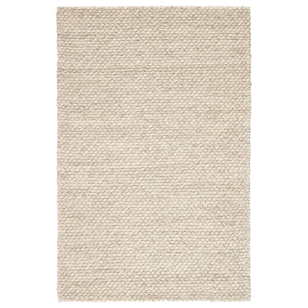 Scandinavia Dula Hand Woven Wool Ivory/Gray Area Rug large image 