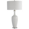 Strauss White Ceramic Table Lamp thumbnail 4