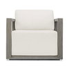 Remsen Outdoor Gray Lounge Chair, Outdoor Accent Chair by Uttermost, 2'9.5" width x 2'8" height x 2'11" depth thumbnail 1