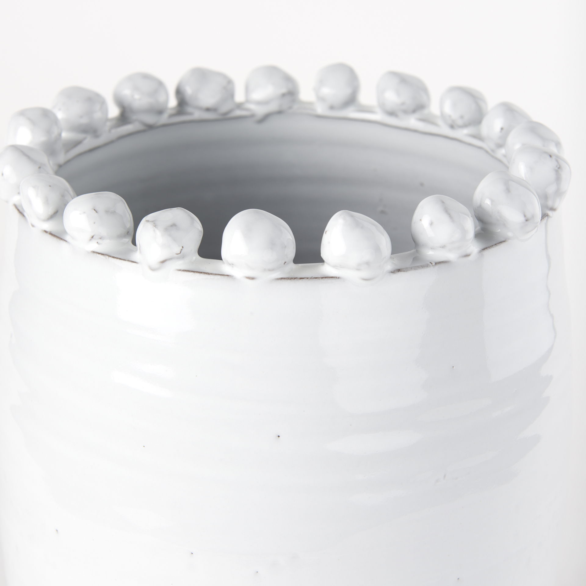 Basin Large Off-White Glazed Vase large image 